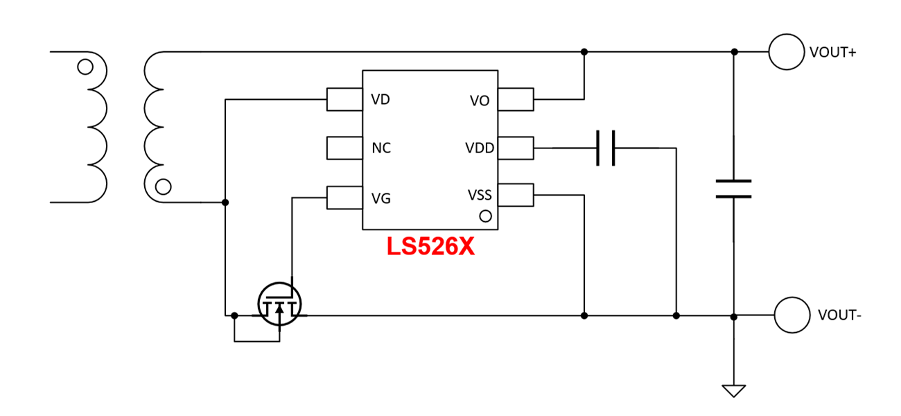 LS526X：外圍簡潔，不炸機，同步整流芯片系列
